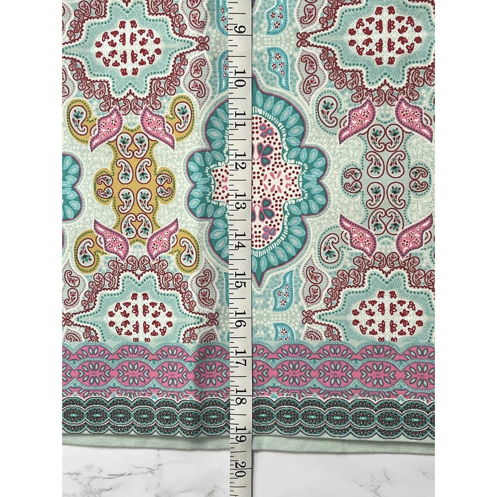 Talbots paisley print skirt in seafoam green and pink, size 10 - Picture 8 of 9